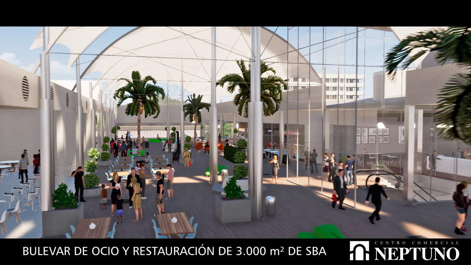 Bulevar de ocio y restauración de 3.000 m² de SBA